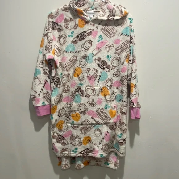 WARNER BROS Girls' Friends Pull Over Hooded Dorm Sleepwear Night Gown - Picture 1 of 6